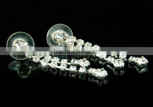 Bridal Crystal Rhinestone Necklace Earrings Set CS1086