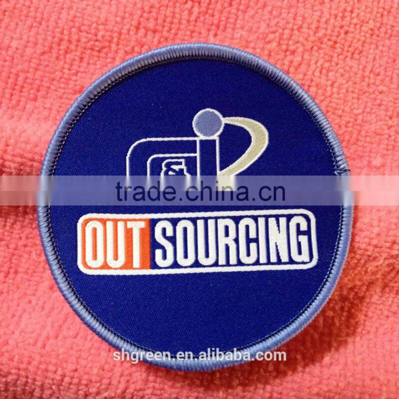 high quality woven clothing badge,weaving badge for caps/hats