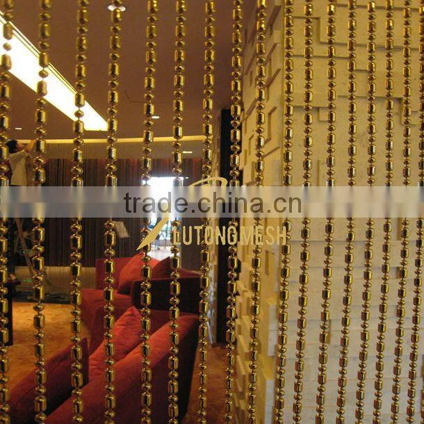 silver ball chain curtain for interior decoration