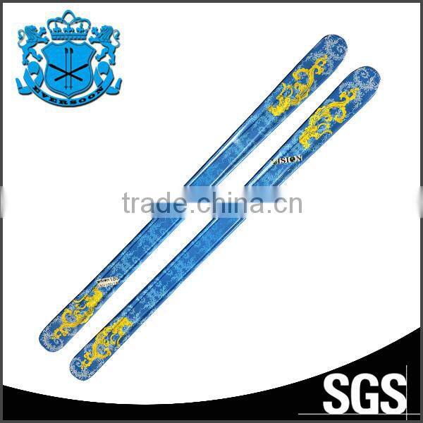 Eco-friendly best quality brands paulownia wood core head downhill skis