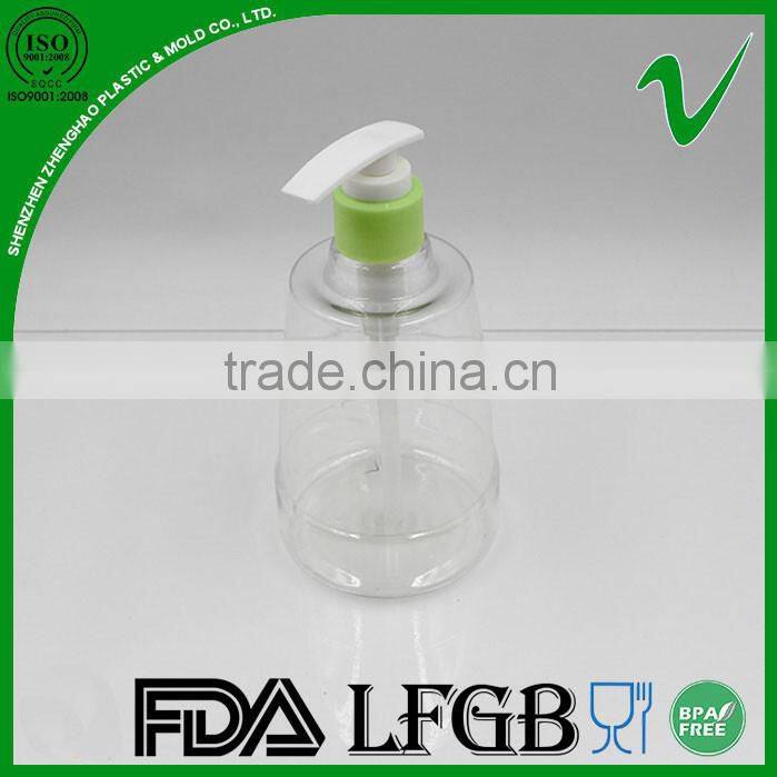 Hot sale clear empty 300ml pump bottle PET in Shenzhen