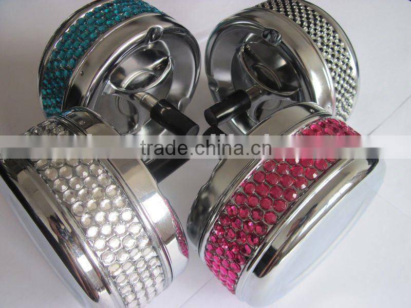 large capacity Ashtray, creative pressing rotating metal ashtray,novelty personalized ashtrays