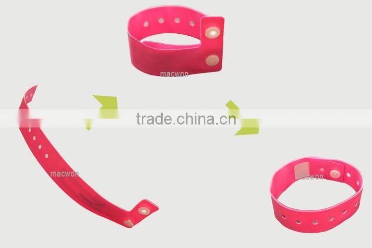 PVC UHF disposible rfid wristband, bracelet tag