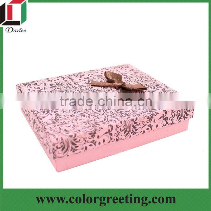 Paper Packing Jewelry Gift Boxes Beautiful brown ribbon paper gift box Popular items for paper gift box