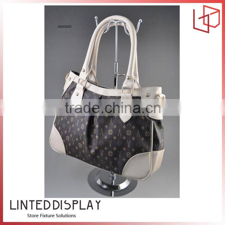 Metal Silver Brushed handbag stand bag display handbag Rack