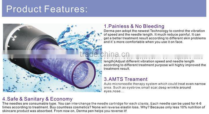 Micro needle electric vibrating derma pen Dr.pen for hair loss treatment/wrinkle free/skin whitening
