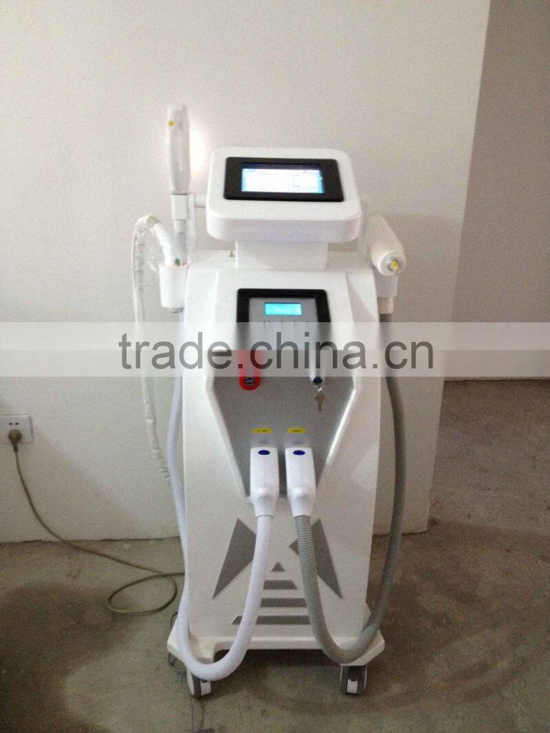 Dubai Exhibition Latest Vertical elight ipl rf yag laser multifunction machine