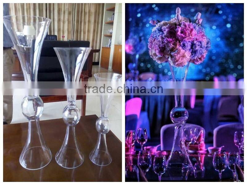 transparent cylinder shape wedding glass vases wholesale