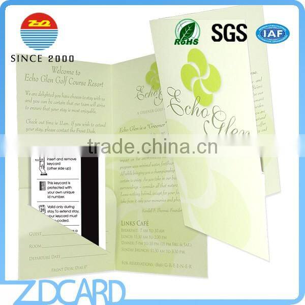 A5/A6 Coated Paper Foldable Hotel Key Card Holder