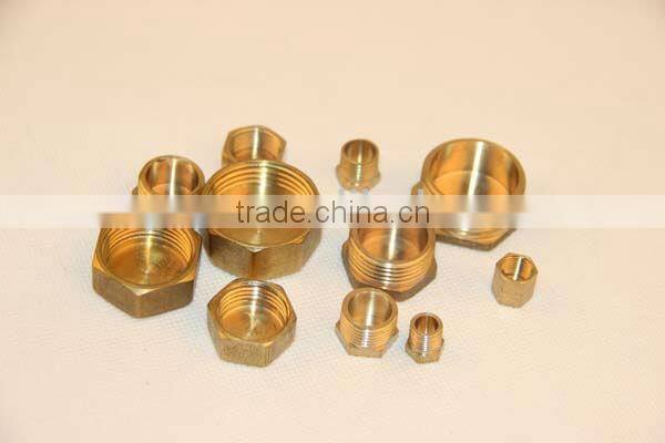 Size 1' 1/8 internal thread brass scupper plug brass connection
