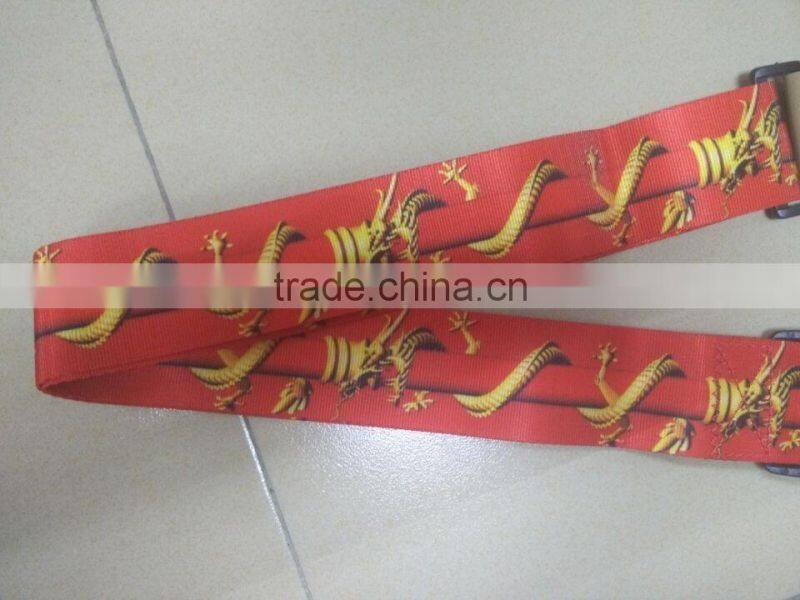SGS 50*2mm heat transfer flame ukulel belt / guitar strap