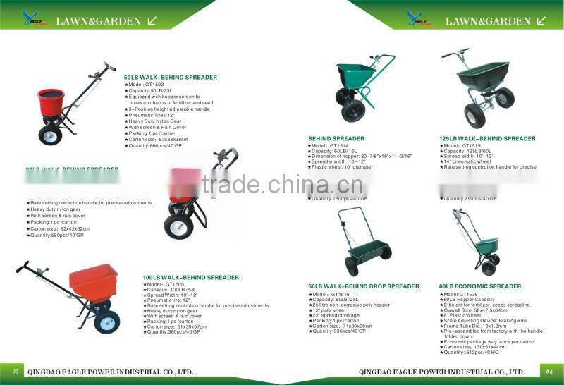 fertilizer and seed spreader broadcast salt and sand spreader