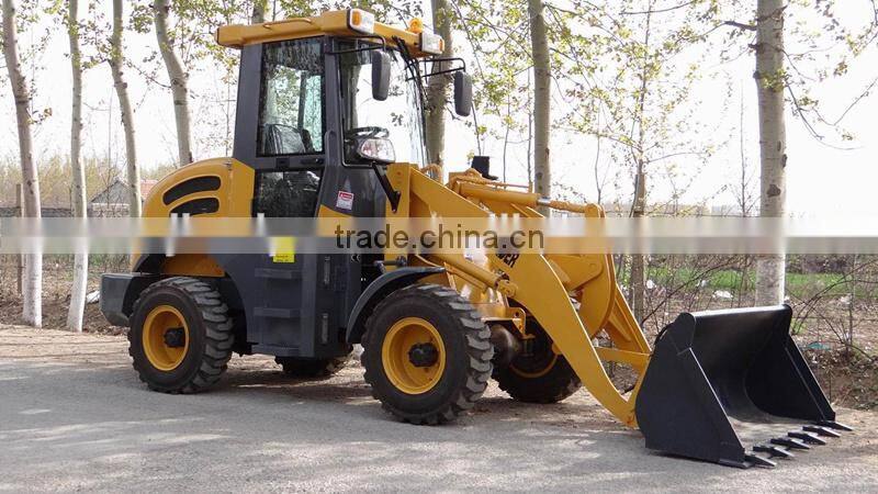 china factory supply 1200kg mini wheel loader with CE, with cab or sunshade