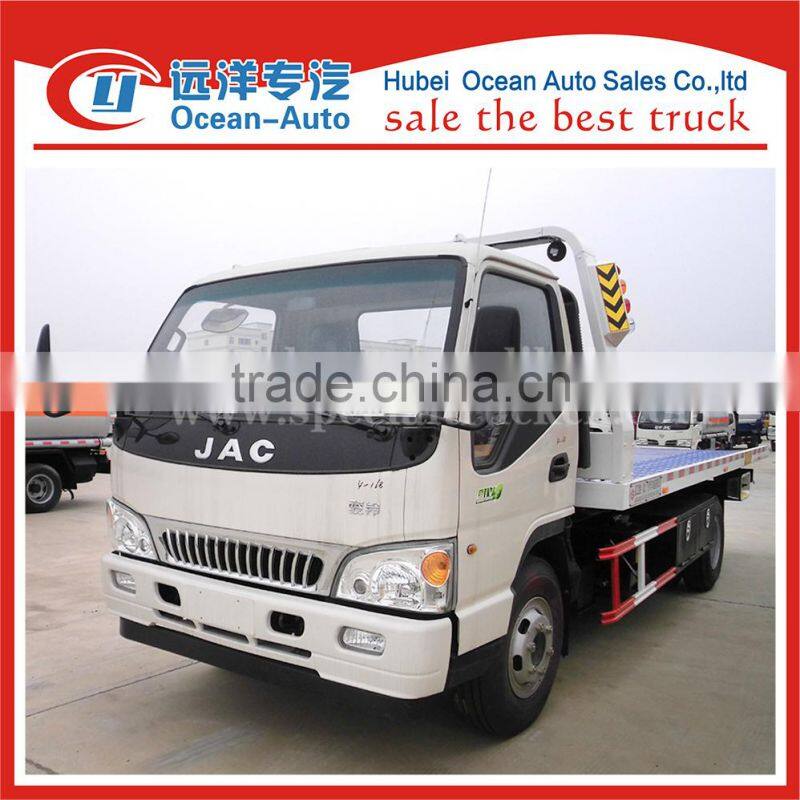 JAC new 4x2 4ton road wrecker tow truck sale