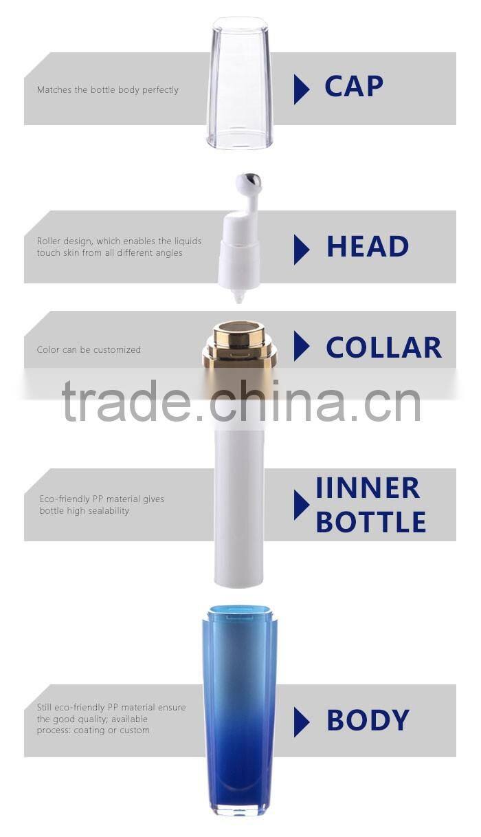 Airless portable 7.5ml eye cream cosmetic bottle