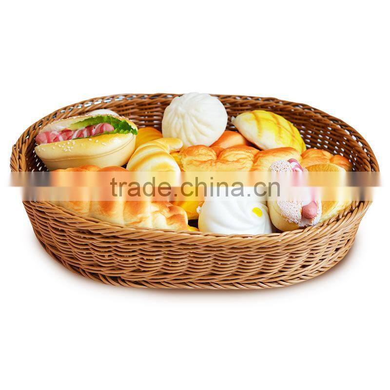 Modern Style rattan wicker round shape bread baskets for home or store