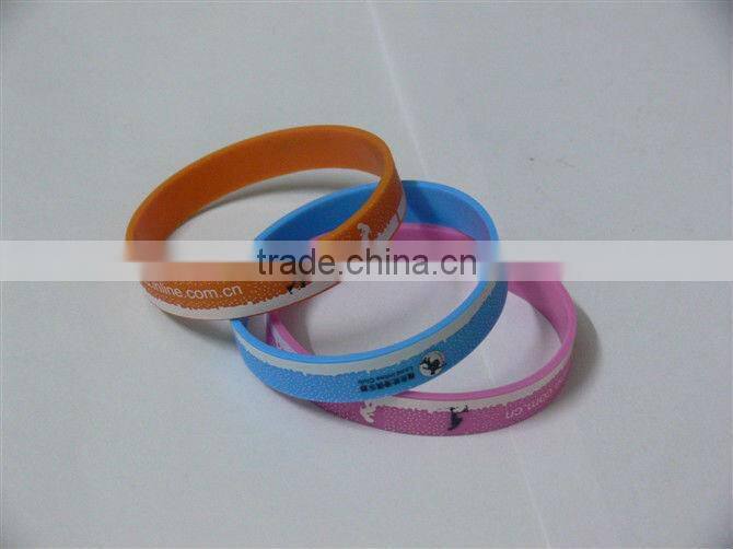 Stylish youth energy narrow wristbands silicone bangles