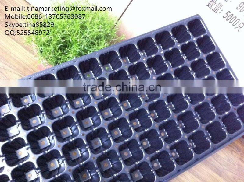 High Quality Vegetable Plastic Nursery Seedling Tray Black Plastic Plant Seed Growing Tray