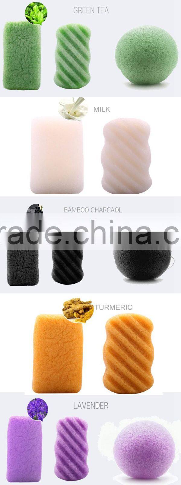 Fcatory Wholesale 100% natural organic Konjac sponge for shower