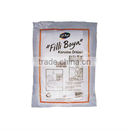 Plastic protective drop cover sheet