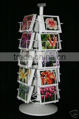 Wire free standing greeting card stand