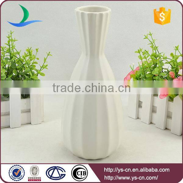 Chaozhou factory hot selling white ceramic vase home decoration