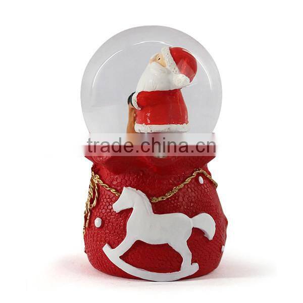 Resin snow globe souvenir snow globe with bag base