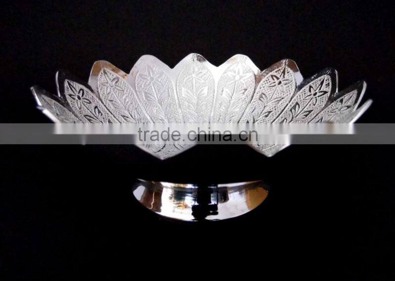 Beautiful gift item, return gift, home and garden decoration brass gold and silver plated bowl