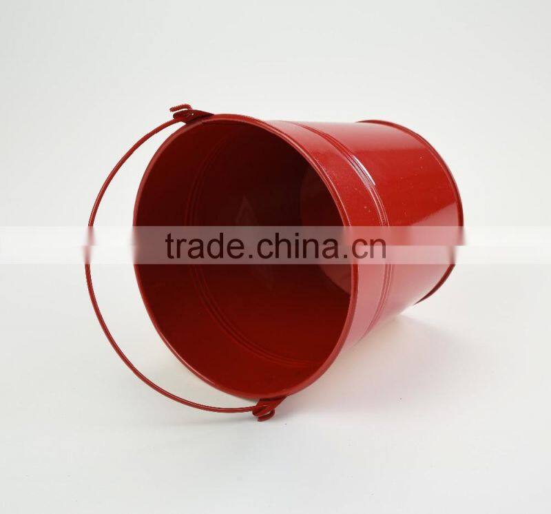 promote home & garden modern design round shape metal pail flowerpot