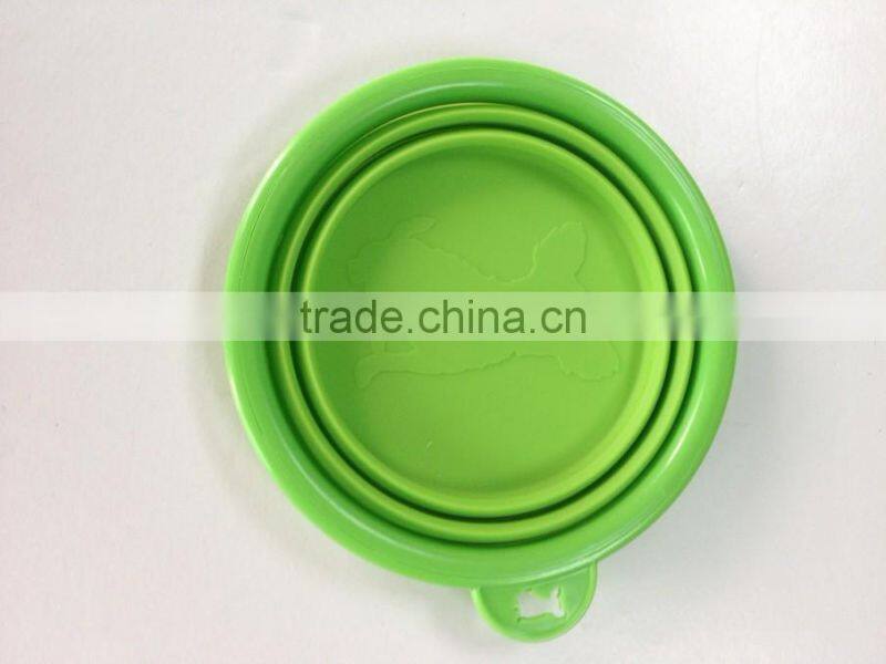 personalized foldable silicone pet dog bowl