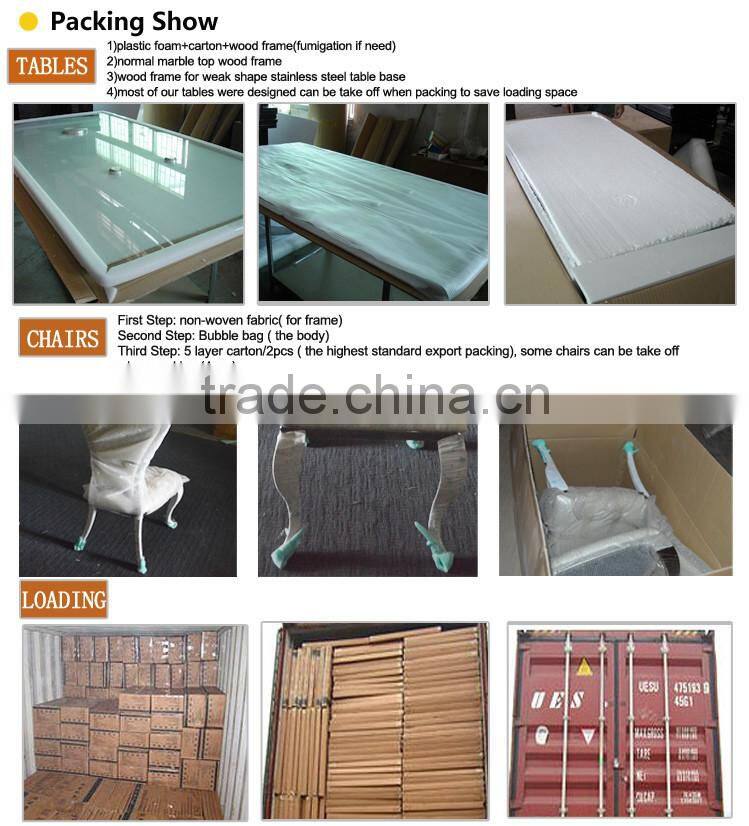 TH299 modern tempered glass table and chair set