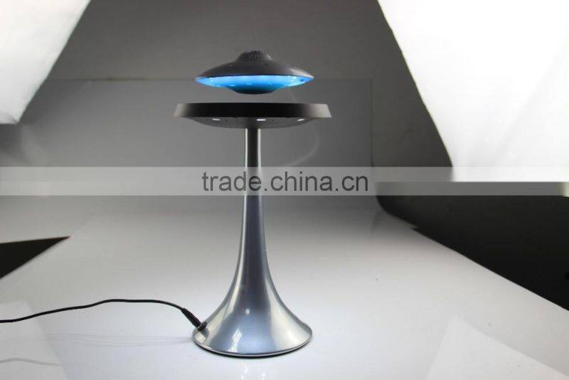 Magnetic Floating Levitation Bluetooth Loudspeaker Box With Led Light, Wireless Flying Saucer Shape Glowing Voice Box