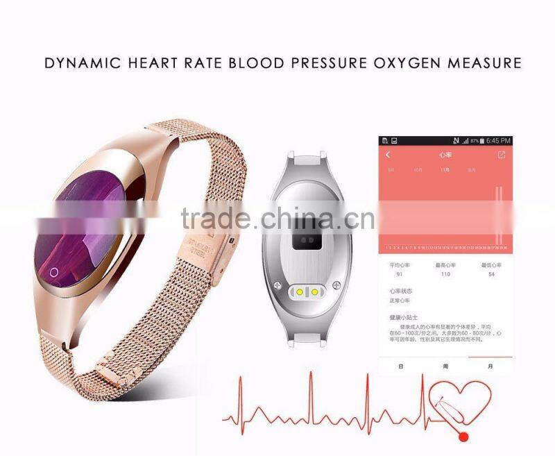 Intelligent Multifunctional Z18 Bracelet With Blood Pressure Monitor/Call Reminder/Clock Alarm, Smart Bluetooth Jewelry Bracelet