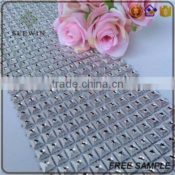 christmas diamond mesh fabric table runner