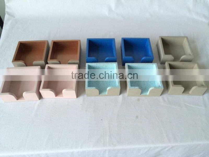 Novel bare concrete personalized bare CEMENT desk organiser