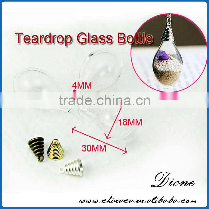 Hot selling DIY glass terrarium necklace & square glass ball necklace