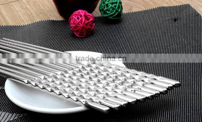 Wholesale stainless steel twisted chopsticks