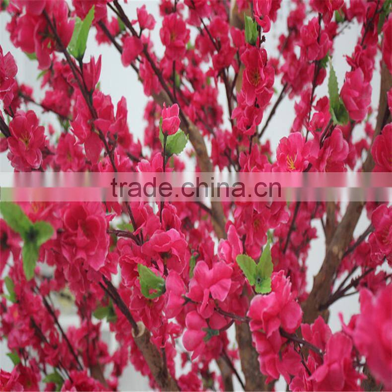 SJZJN 316 Beautiful Red Fake Peach Blossom Tree for Home or Weeding Decoration Made in China Hot Sale IN 2015