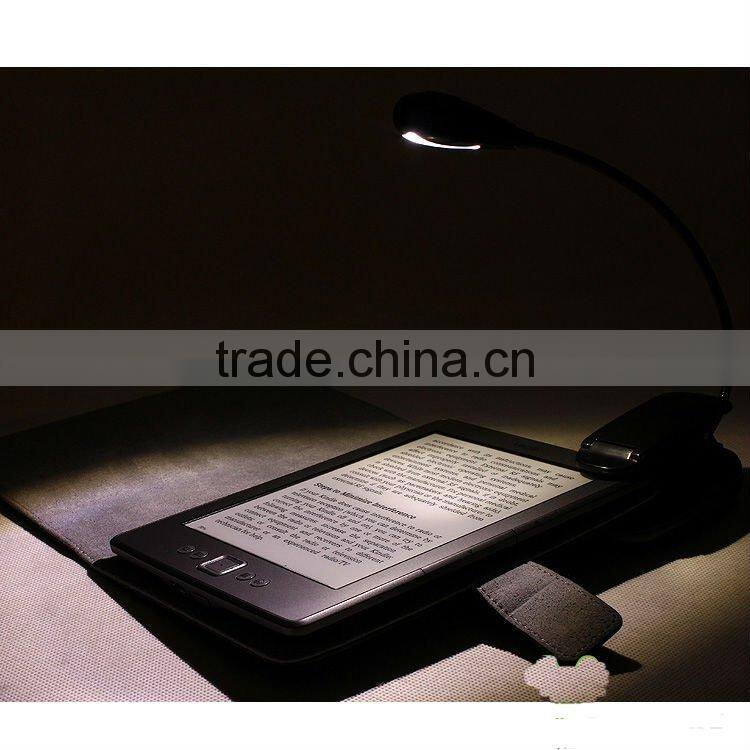 mini Flexible Head 2 LED Book Light With Clip