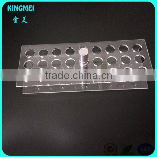 27 slots fashion clear custom acrylic makeup brush holder manufacturer