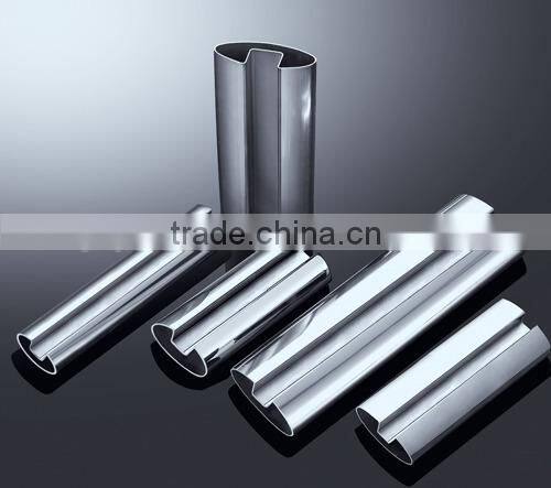 price of 304 316 oval handrail slot pipe high quality stainless steel