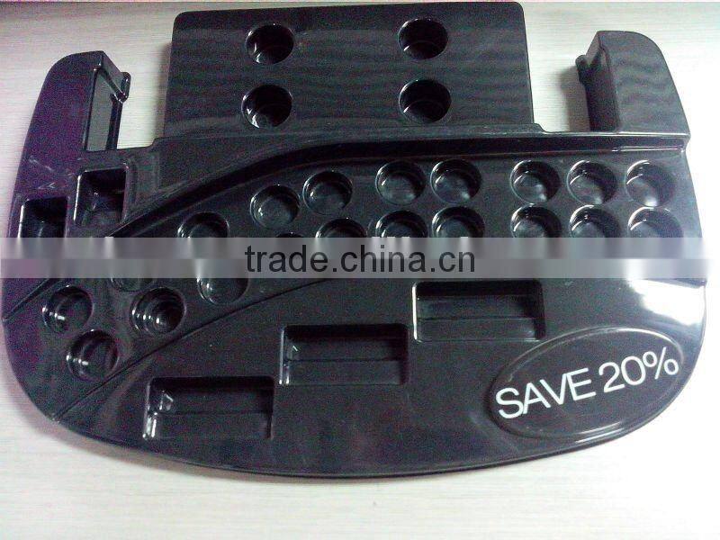 PVC material thermoforming vacuum thick plastic display tray with special design
