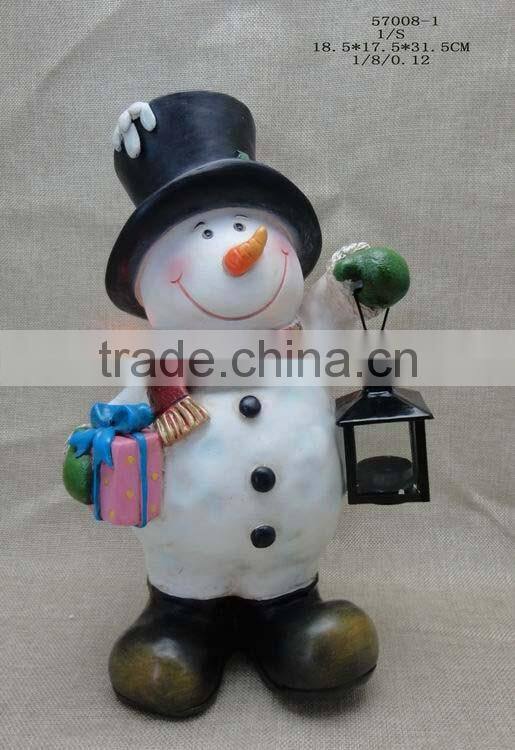 New design resin Christmas snowman ornament wholesale