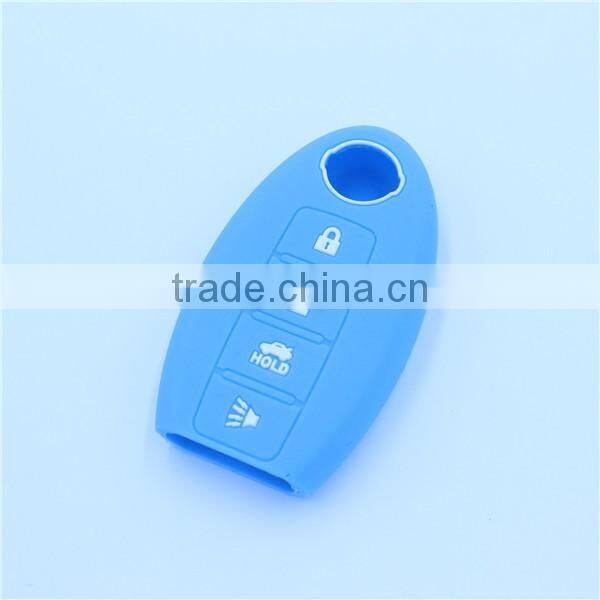 for Nisan Altima Murano Silicone car key coevr,4 Buttons Remote Key Fob Case with gold powder