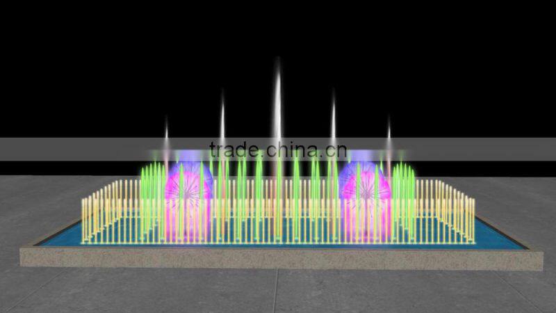 hotel decoration outdoor modern esay control and programmable water fountains