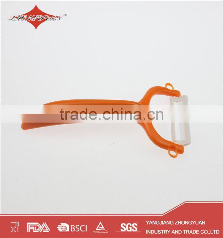 orange ultra sharp ceramic dual julienne peeler