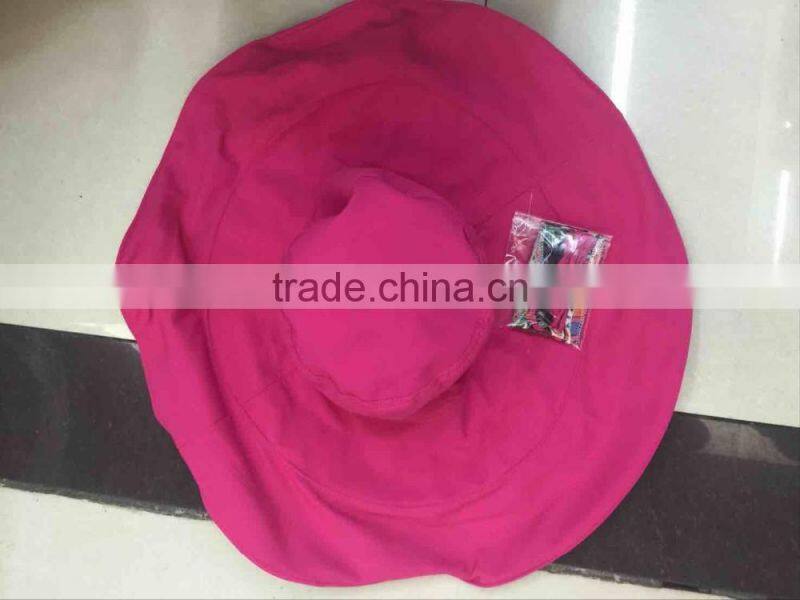 Women Large 18cm Brim Summer Beach Sun Hat