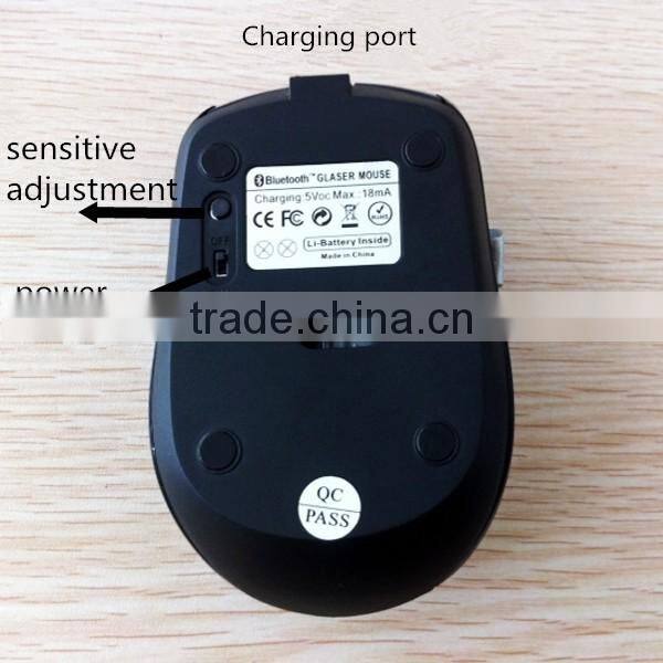 Easy confort design sensitive BT 3.0 Rechargeable Bluetooth wireless mouse for gift