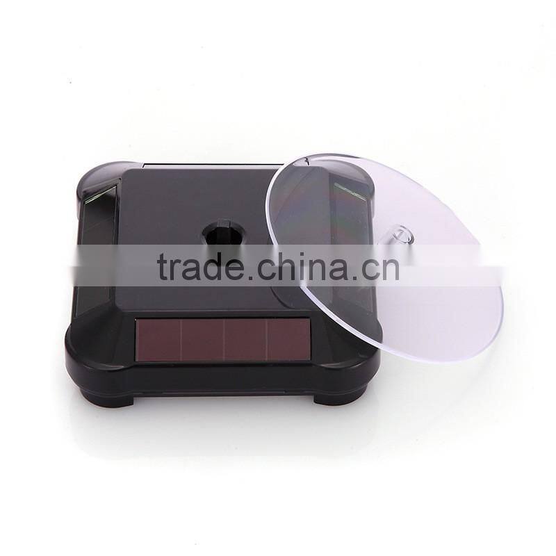 Solar Powered Jewelry Phone Watch Rotating Display Stand Turn Table Plate