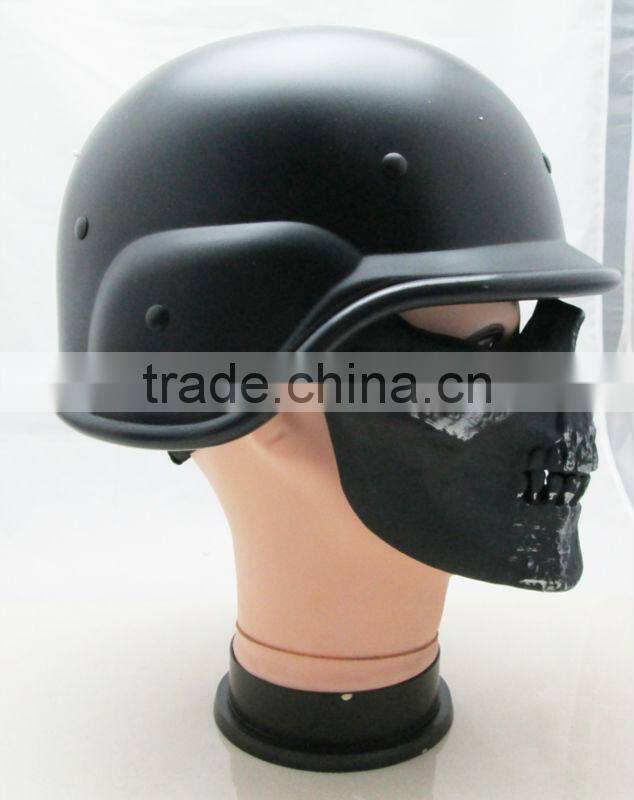 Half Face Cacique Plastic Skull Mask (Skeleton Color)